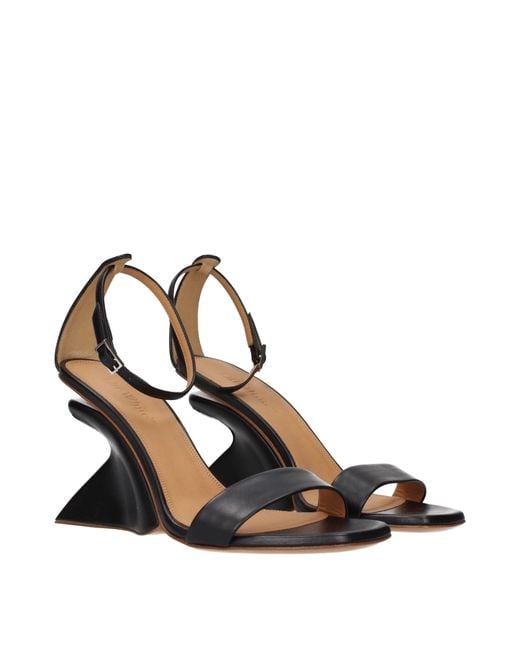 Off-White c/o Virgil Abloh Blue Off Sandals Leather