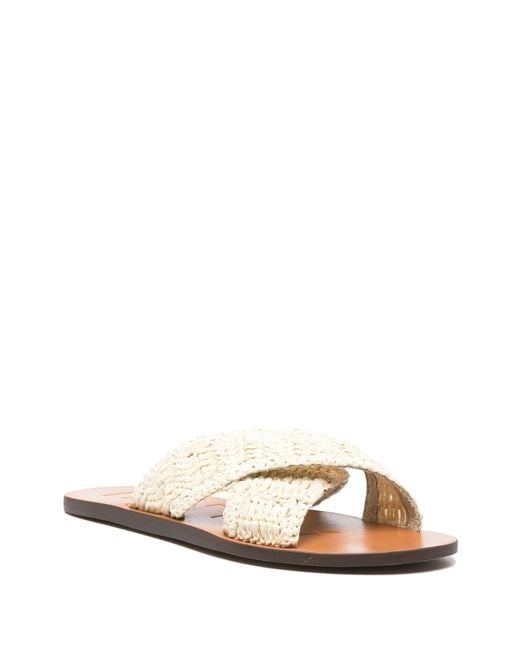 Manebí White Leather Sandals