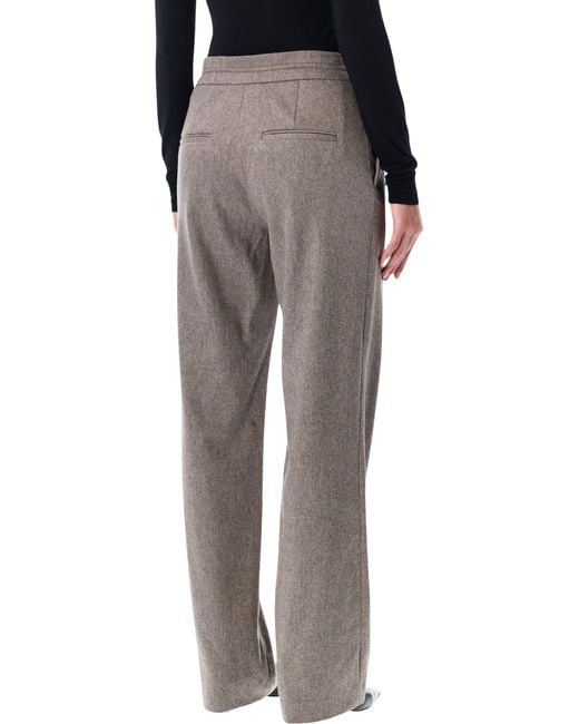 Loulou Gray De Saison Harlem Wool-Blend Flannel Trousers