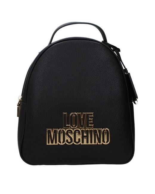 Love Moschino Black Zaini E Marsupi Donna Poliuretano Nero