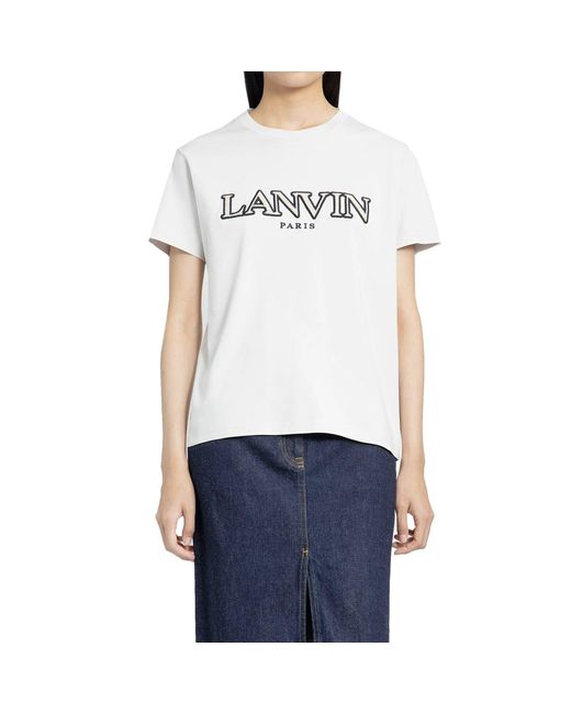 Lanvin Gray Curb Logo T -Shirt