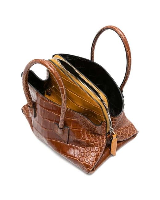 The Attico Brown La Passeggiata Mini Tote Bag