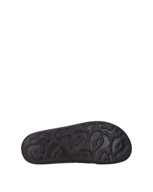 Alexander McQueen Blue Ciabatte E Zoccoli Uomo Gomma Nero/Bianco for men