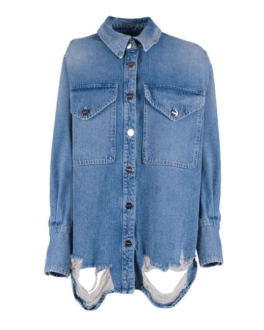 Dondup Blue Shirt Cotton