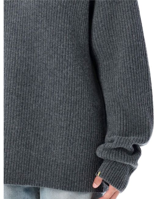 Extreme Cashmere Gray N°356 You Rib Cashmere Sweater for men