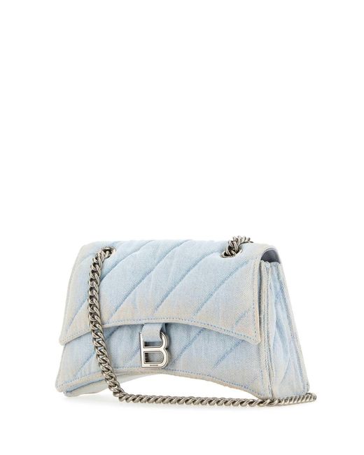 Balenciaga Blue Vintage Mini Crush Shoulder Bag