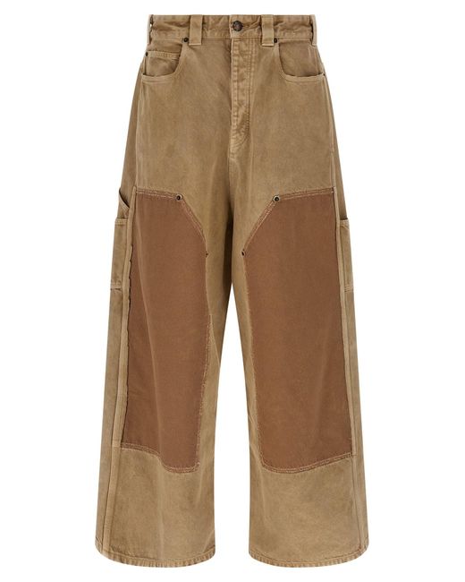 Balenciaga Natural 'Baggy Ripped Off' Jeans for men