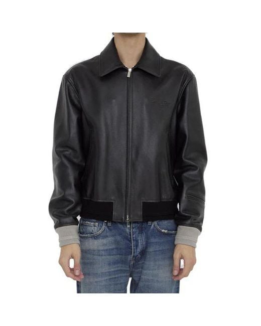 Dior Christian Couture Leather Jacket in Black for Men | Lyst UK