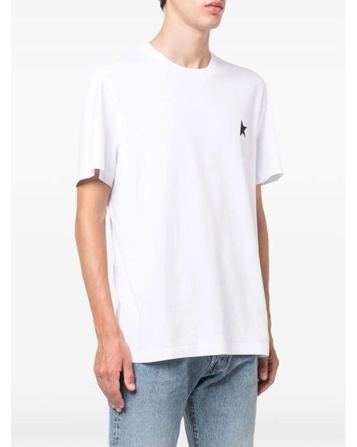 Golden Goose Deluxe Brand White Star W's Regular T-Shirt Small Star/ Blackboard