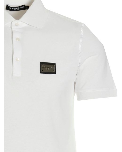 Dolce & Gabbana Dg Essential' Polo in White für Herren