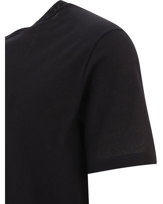 Herno Black Crêpe Jersey T-shirt for men