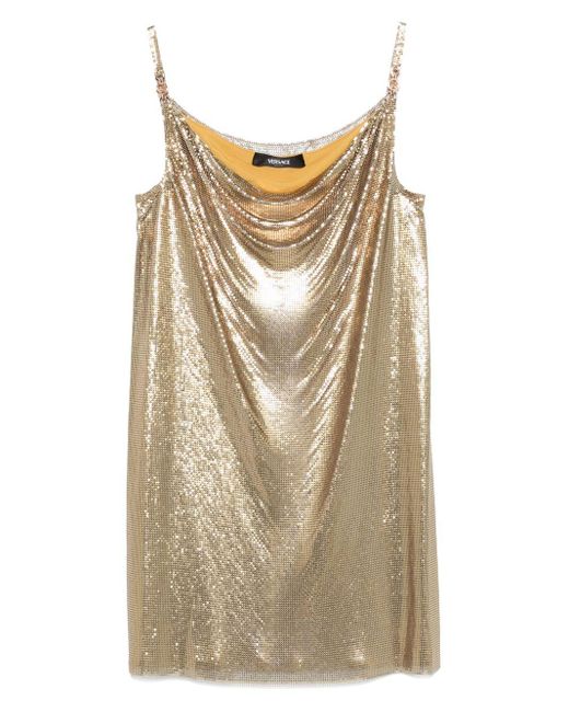 Versace Mini -cocktailjurk in het Metallic