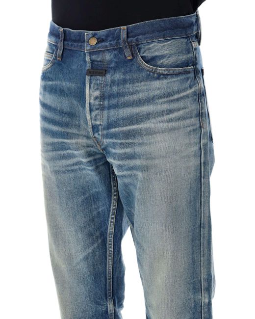 Fear Of God Blue Vintage Wash Straight Jeans for men
