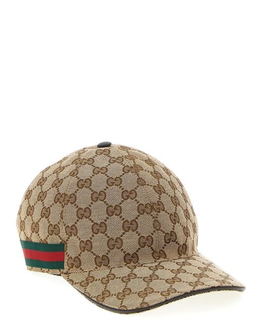 Gucci Natural 'Gg Supreme' Cap