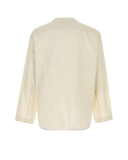 Lemaire White Sand Poplin Vareuse Shirt for men