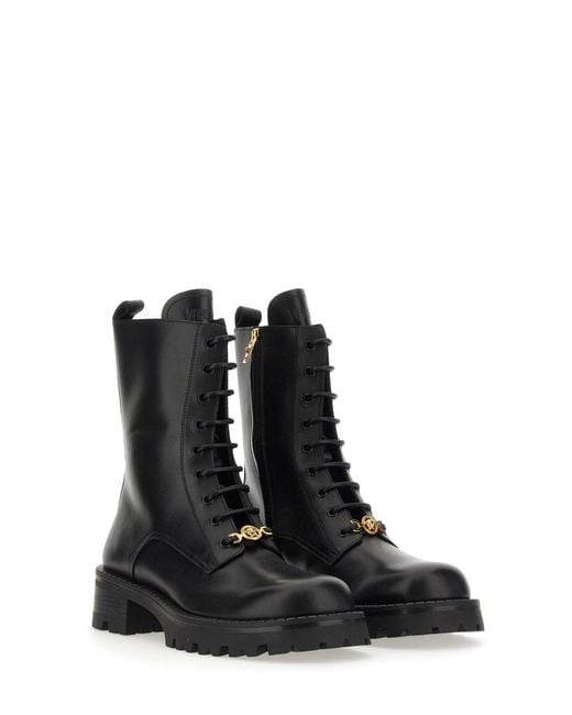 Versace Black Boot With Laces Alia