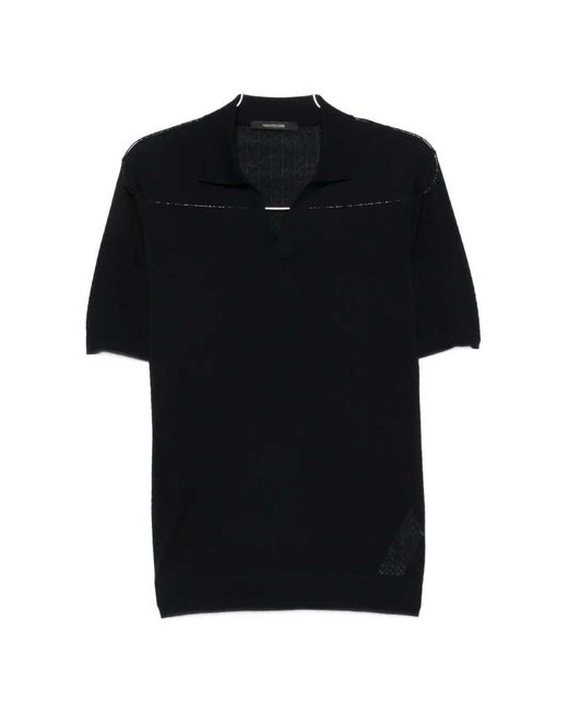 Montecore Black V Neck Knit T Shirt