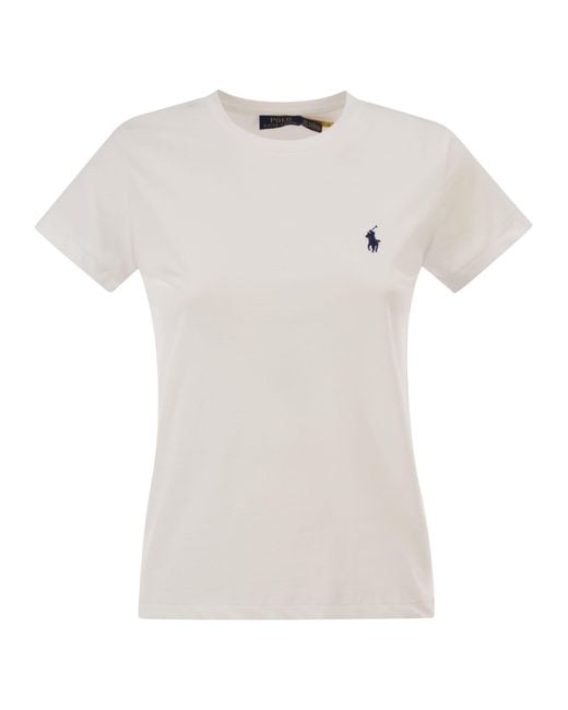 Polo Ralph Lauren White Classic Fit Crew Neck T Shirt