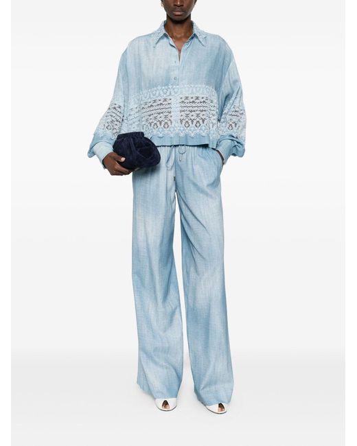 Ermanno Scervino Blue Hose Mit Kordelzug