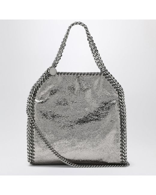 Stella McCartney Gray Falabella Mini Metallic Steel Bag