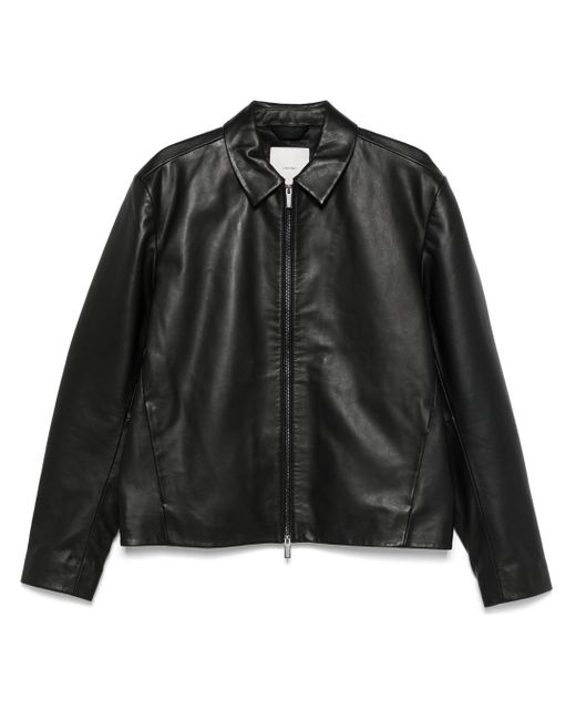 Calvin Klein Black Leder -Hemdjacke