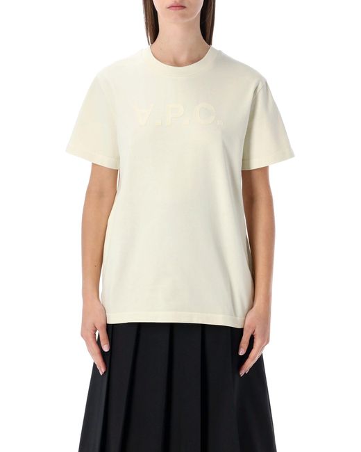 A.P.C. White Standard Grand Vpc Cotton T-Shirt