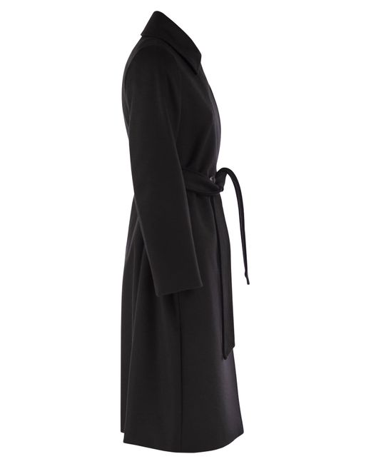 Max Mara Black Max Mara Studio Double-Breasted Wool Coat