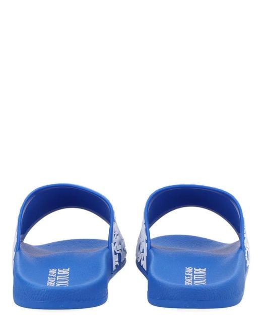Versace Jeans Couture Blue Elastane Flats
