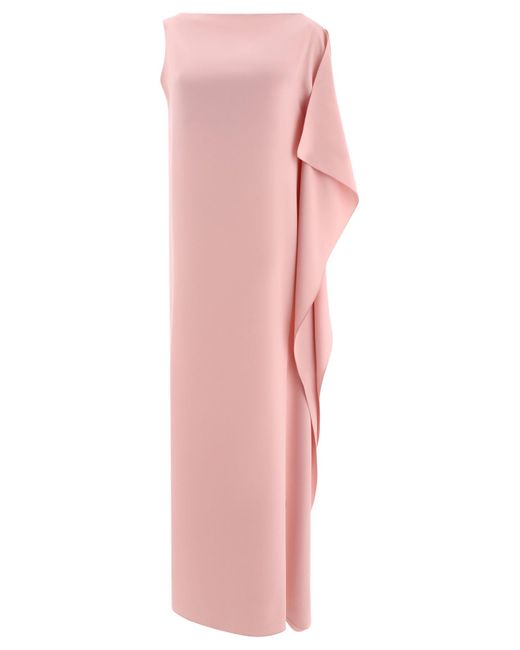 Max Mara Pianoforte Pink "Bora" One Schulter Crêpe de Chine Kleid