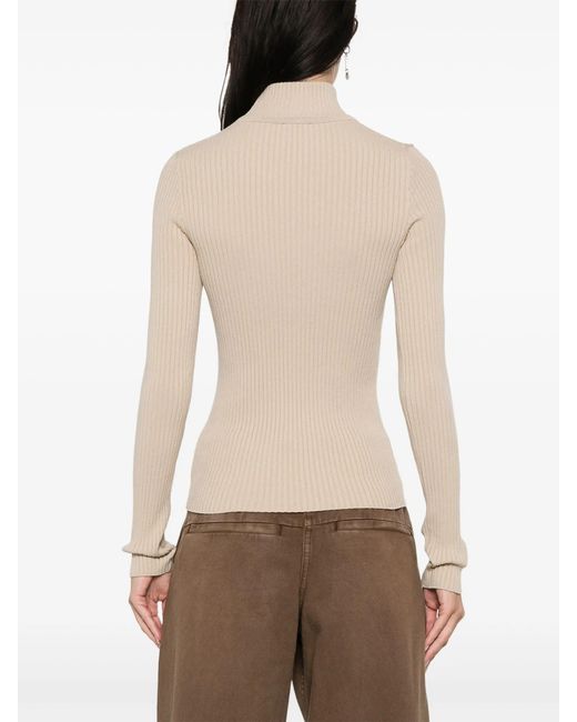 Courreges Natural Reedition Knit Ls Jumper