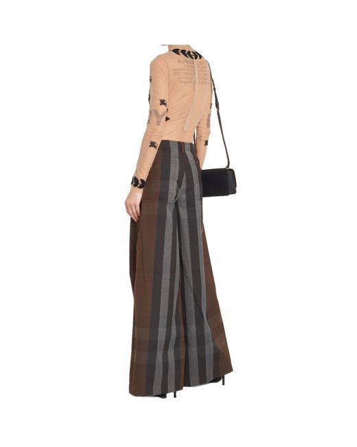Burberry Brown Wide Trousers