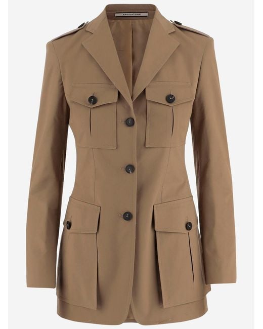 Tagliatore Brown Stretch Cotton Jacket