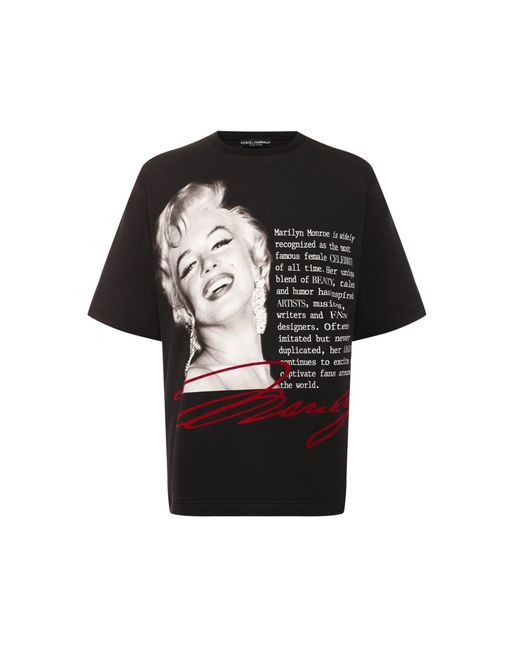 Dolce & Gabbana Marilyn Monroe T-shirt in het Black voor heren