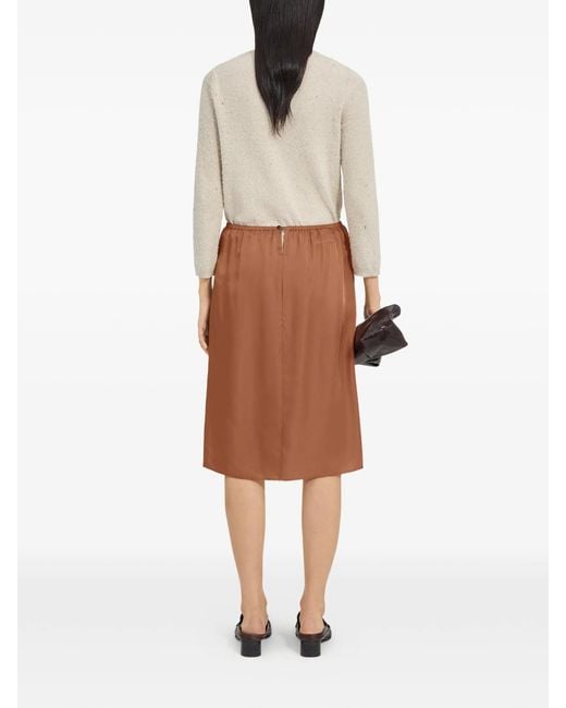 MM6 by Maison Margiela Brown Midi Skirt