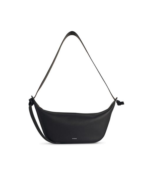Jil Sander White 'Knot' Leather Crossbody Bag for men