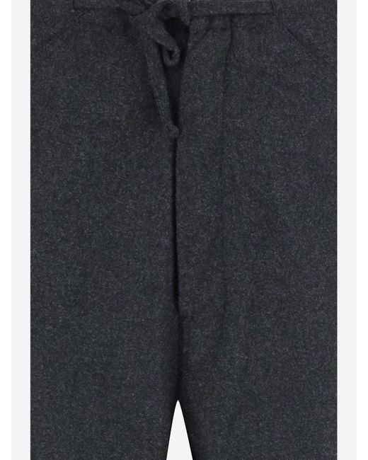 DARKPARK Oversized Wollen Broek Met Trekkoord in het Blue