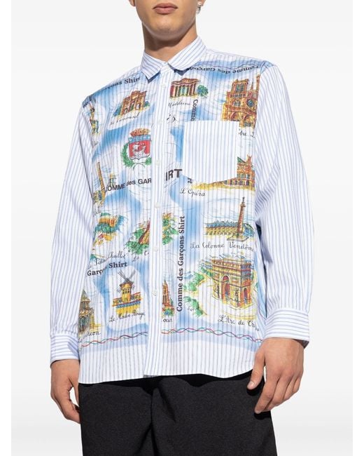 Comme des Garçons Blue Shirt Woven