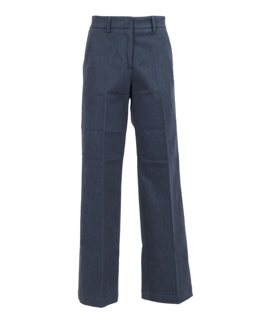 K-Way Blue Tyanne Denim Like Chino Without The Pince