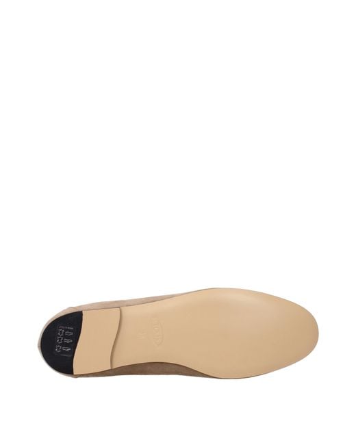 Tod's Natural Tod 's Mocassini Frau Wildleder Beige/Cappuccino