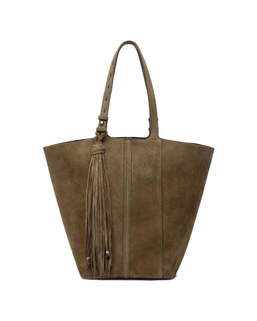 Golden Goose Deluxe Brand Brown Shopping 24.7 Ns Suede Body With Nappa Fringe And Beads Metal Details