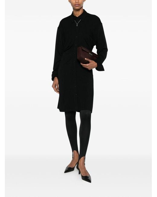 Totême Black Slouch Shirtdress