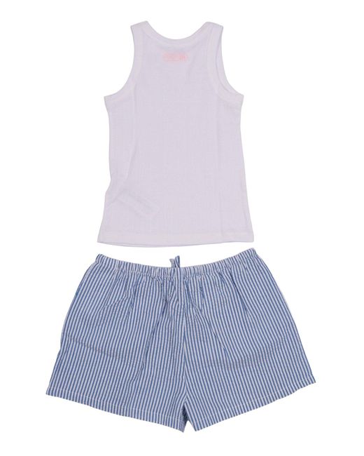 AO76 White Girls Pyjamas La Pajama Shorts Set G