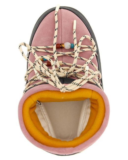 Moon Boot X Guest In Residence 'icon Low' Enkellaarzen in het Pink