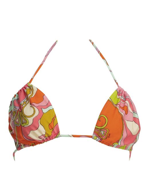 Emilio Pucci Bikinitopje "orchidee". in het Orange