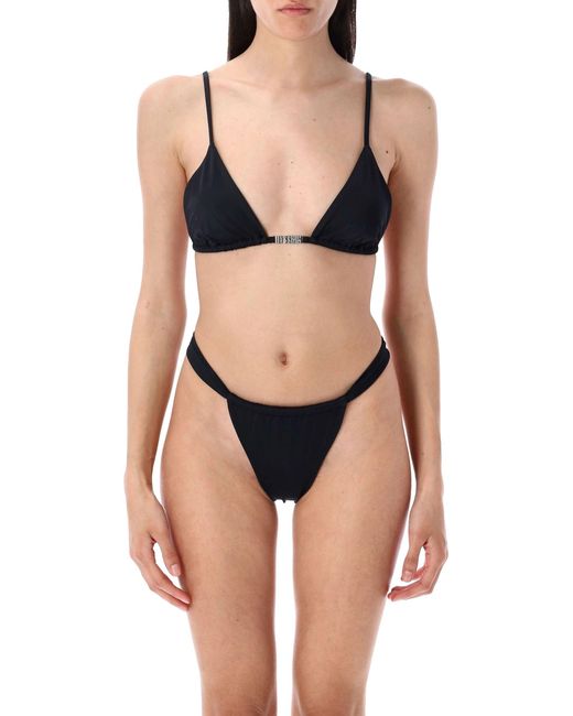 Let's Swim Black Ruched Bikini Bottom