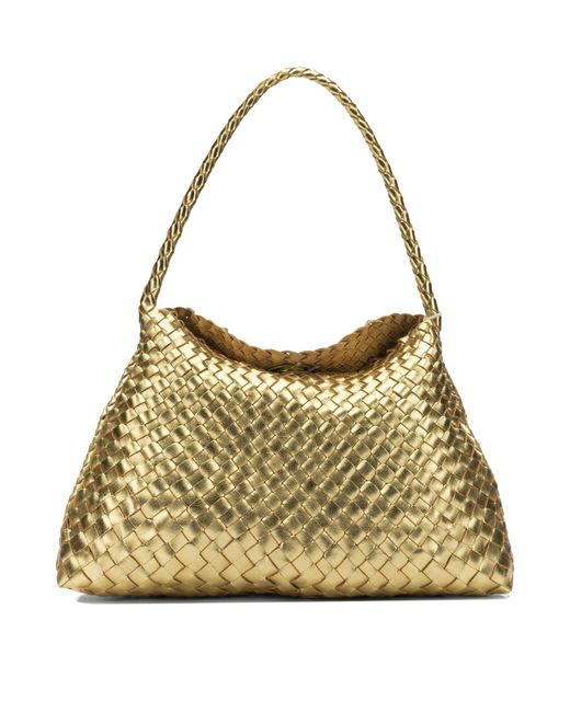 Dragon Diffusion Metallic Santa Maria Shoulder Bags Gold