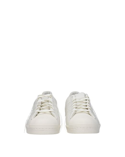 Y-3 White Sneakers Superstar Uomo Pelle Bianco for men