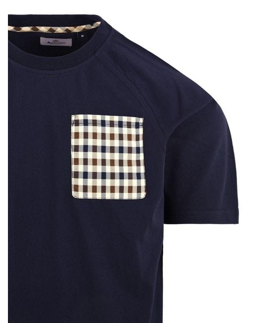 Aquascutum Blue T Shirts And Polos
