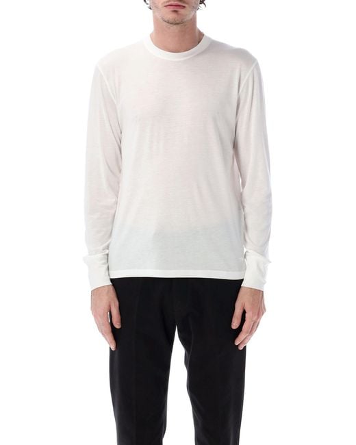 Tom Ford White Long Sleeve T-Shirt for men