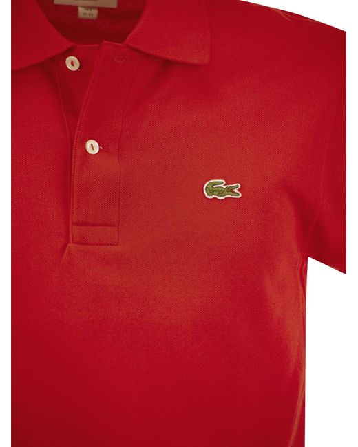 Lacoste Classic Fit Cotton Pique Polo -Hemd in Red für Herren